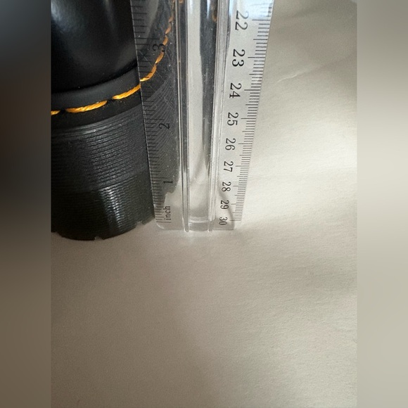 Dr. Martens Jadon Max Black Boots with Yellow Laces 9 - Picture 6 of 11